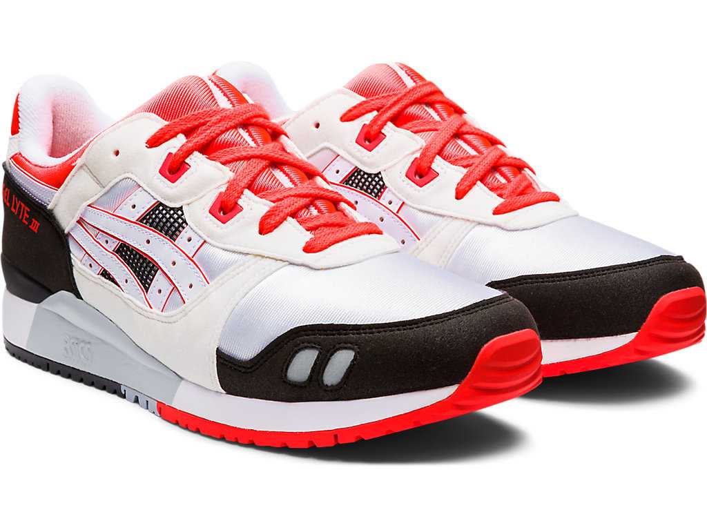 Buty Sportowe Męskie Asics Gel-lyte Iii Białe Koralowe | 51603-XPNQ