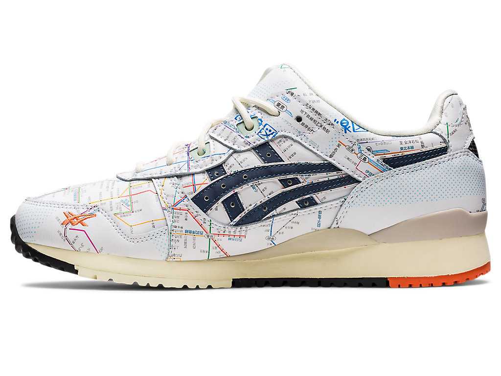 Buty Sportowe Męskie Asics Gel-lyte Iii Og Białe Granatowe | 56047-MHEL