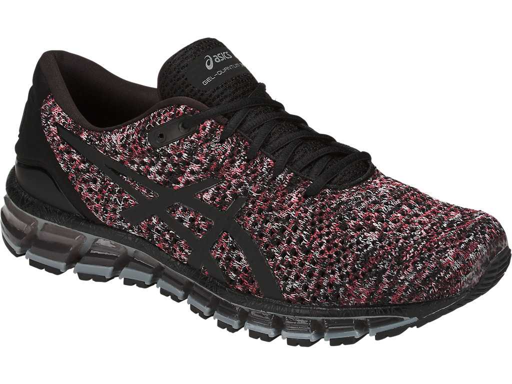 Buty Sportowe Męskie Asics Gel-quantum 360 Knit 2 Czarne Czerwone Szare | 15390-KSMC