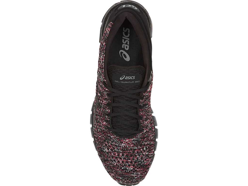 Buty Sportowe Męskie Asics Gel-quantum 360 Knit 2 Czarne Czerwone Szare | 15390-KSMC