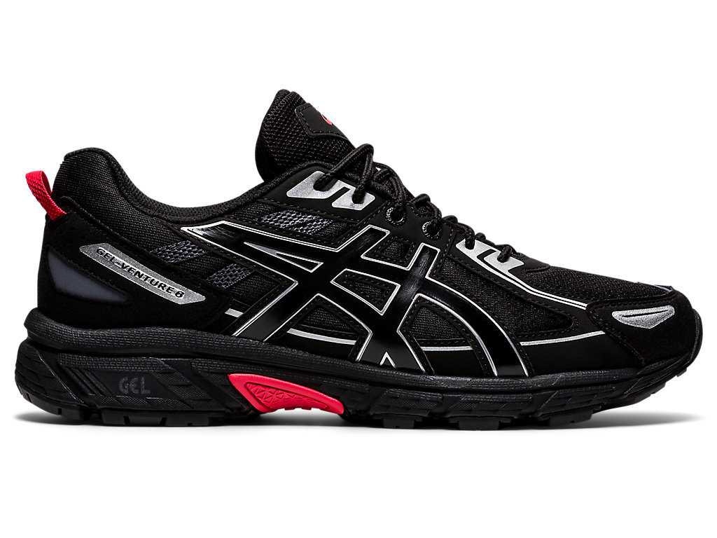 Buty Sportowe Męskie Asics Gel-venture 6 Czarne Czarne | 07948-WZDX