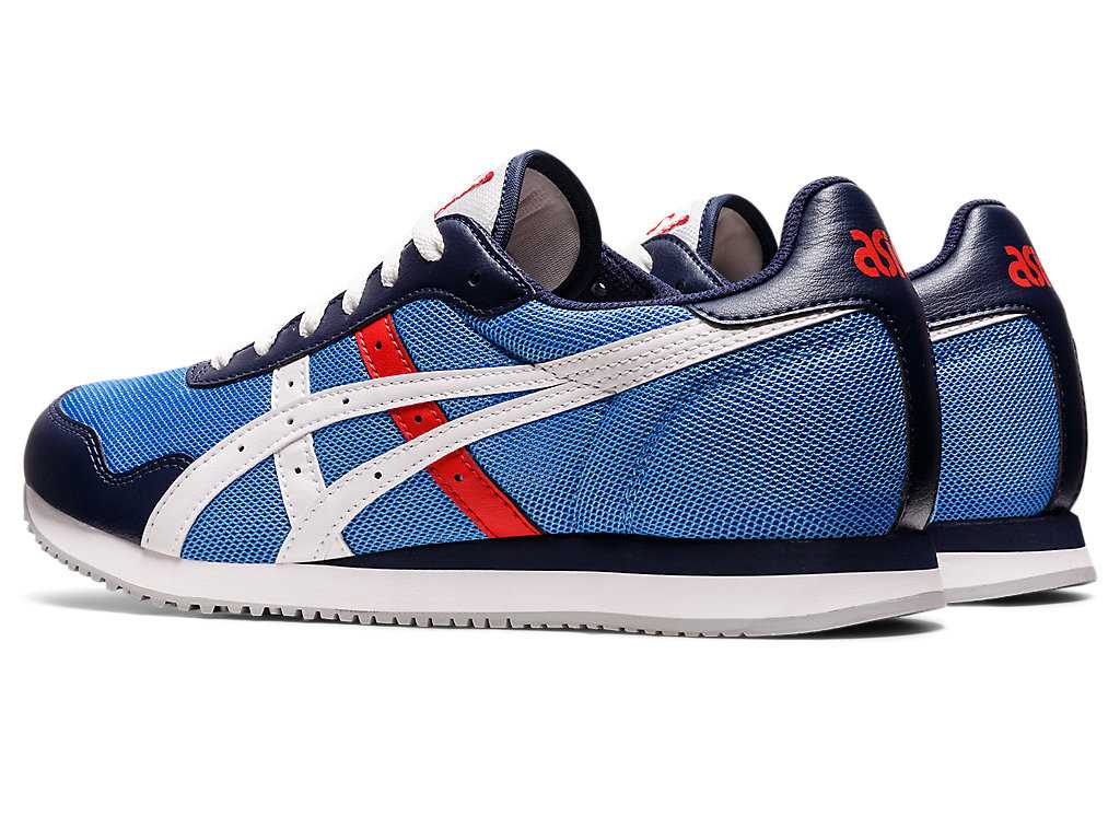 Buty Sportowe Męskie Asics Tiger Runner Niebieskie Białe | 63415-ZMSJ