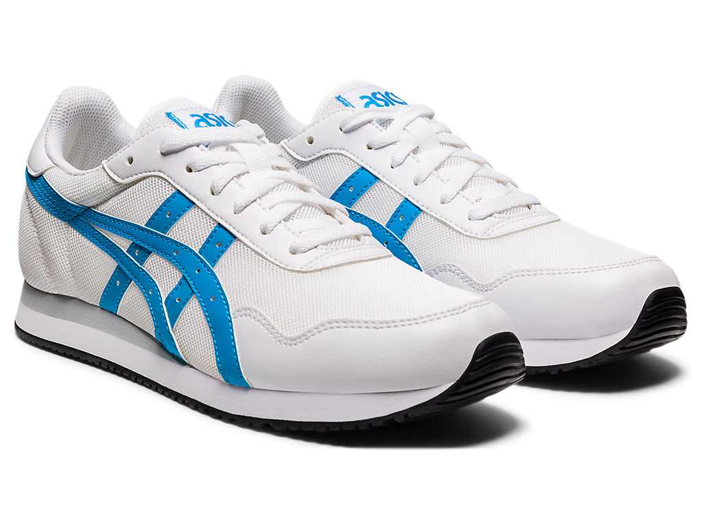 Buty Sportowe Męskie Asics Tiger Runner Białe Niebieskie | 64837-RJGX