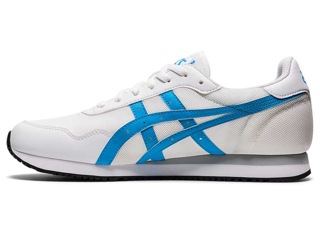 Buty Sportowe Męskie Asics Tiger Runner Białe Niebieskie | 64837-RJGX