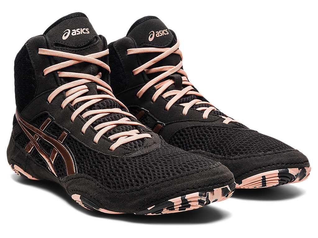 Buty Zapaśnicze Damskie Asics Matblazer Czarne Różowe Złote | 41293-DSUK