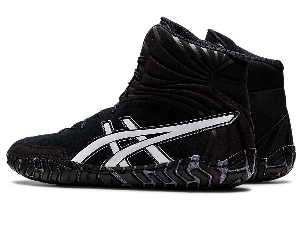 Buty Zapaśnicze Męskie Asics Aggressor 5 Czarne Białe | 47609-XSDJ