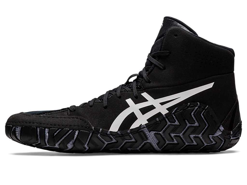 Buty Zapaśnicze Męskie Asics Aggressor 5 Czarne Białe | 47609-XSDJ