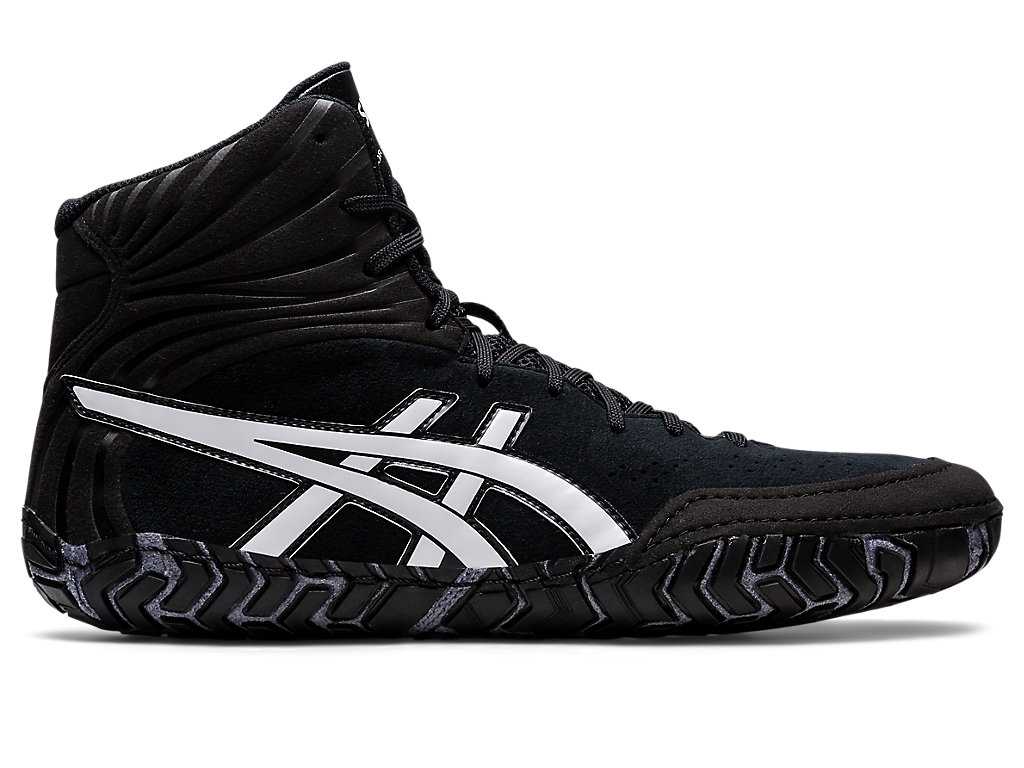 Buty Zapaśnicze Męskie Asics Aggressor 5 Czarne Białe | 47609-XSDJ