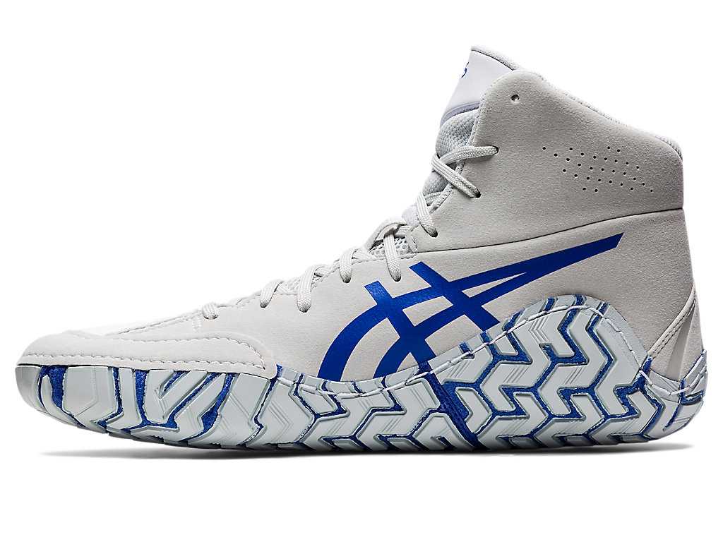 Buty Zapaśnicze Męskie Asics Aggressor 5 Białe Niebieskie | 76018-CBDP