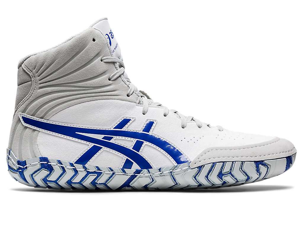 Buty Zapaśnicze Męskie Asics Aggressor 5 Białe Niebieskie | 76018-CBDP