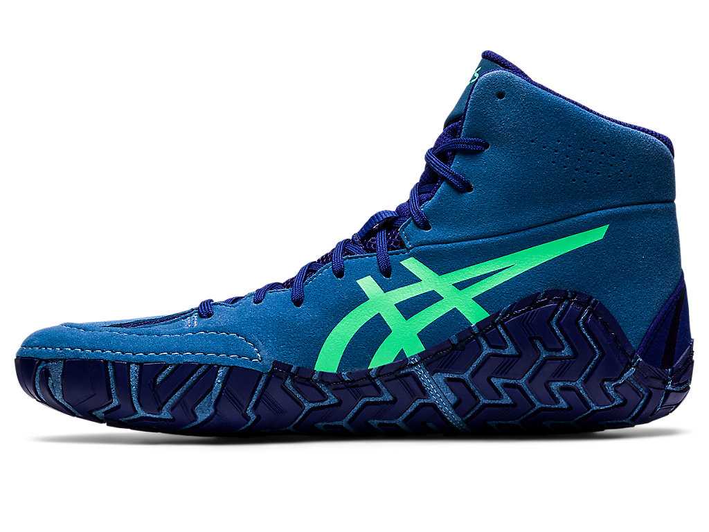 Buty Zapaśnicze Męskie Asics Aggressor 5 Lazur | 93462-UFCB