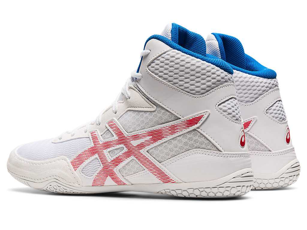 Buty Zapaśnicze Męskie Asics Matcontrol 2 Białe Czerwone | 08539-QADC