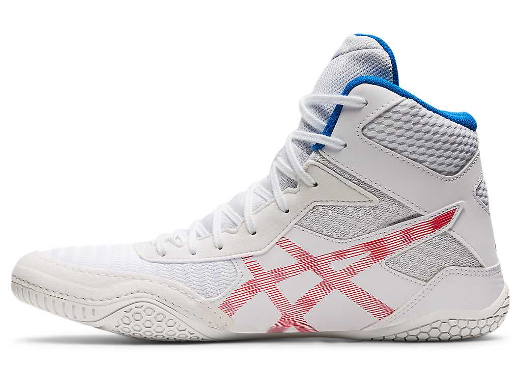 Buty Zapaśnicze Męskie Asics Matcontrol 2 Białe Czerwone | 08539-QADC