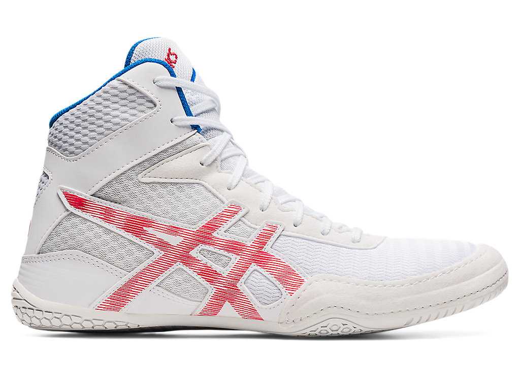 Buty Zapaśnicze Męskie Asics Matcontrol 2 Białe Czerwone | 08539-QADC