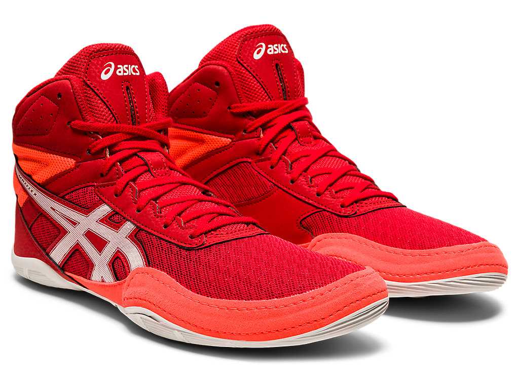 Buty Zapaśnicze Męskie Asics Matflex 6 Czerwone Koralowe | 75213-ECJD