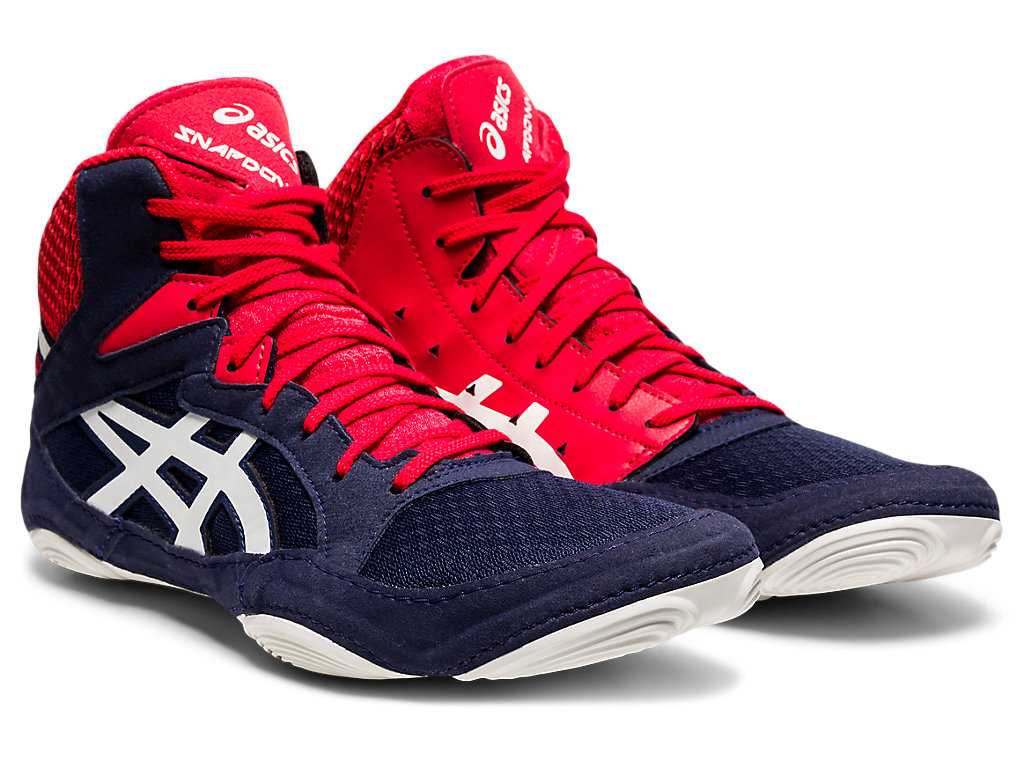 Buty Zapaśnicze Męskie Asics Snapdown 3 Granatowe Czerwone | 43092-WSHE