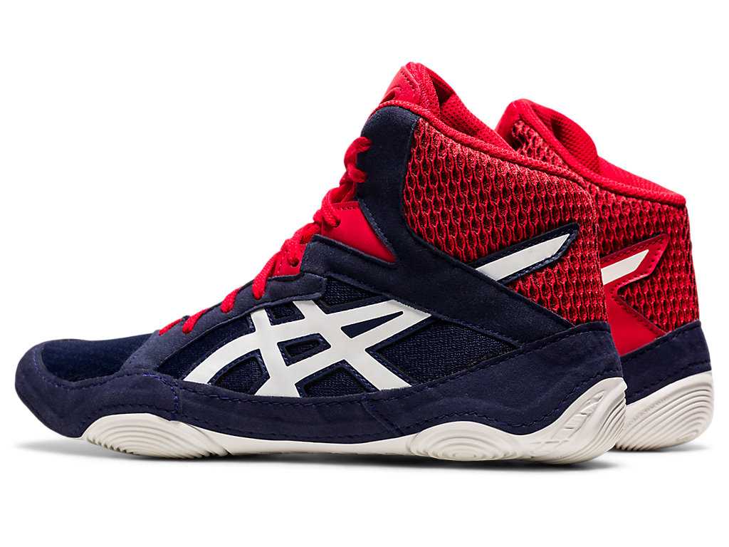 Buty Zapaśnicze Męskie Asics Snapdown 3 Granatowe Czerwone | 43092-WSHE