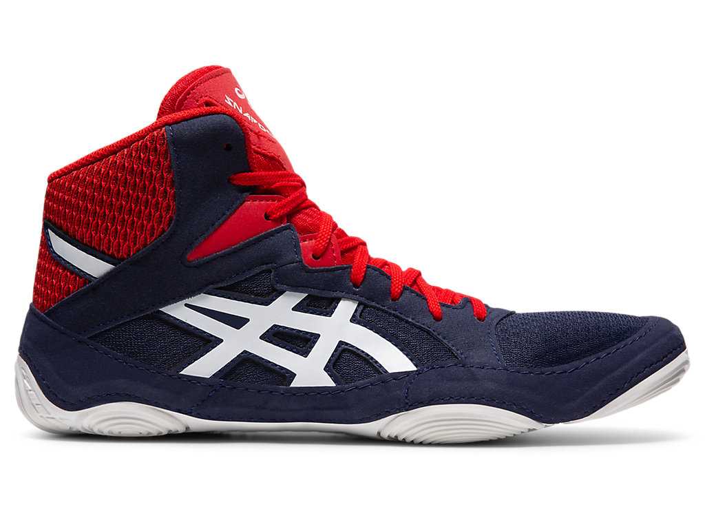 Buty Zapaśnicze Męskie Asics Snapdown 3 Granatowe Czerwone | 43092-WSHE