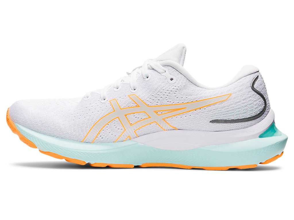 Buty do Biegania Damskie Asics Gel-cumulus 24 Białe Pomarańczowe | 10789-LCDJ