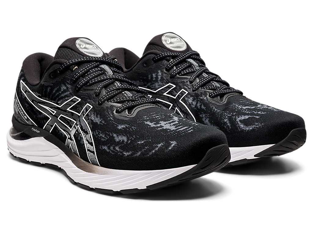 Buty do Biegania Damskie Asics Gel-cumulus 23 (D) Czarne Białe | 37049-WMKL