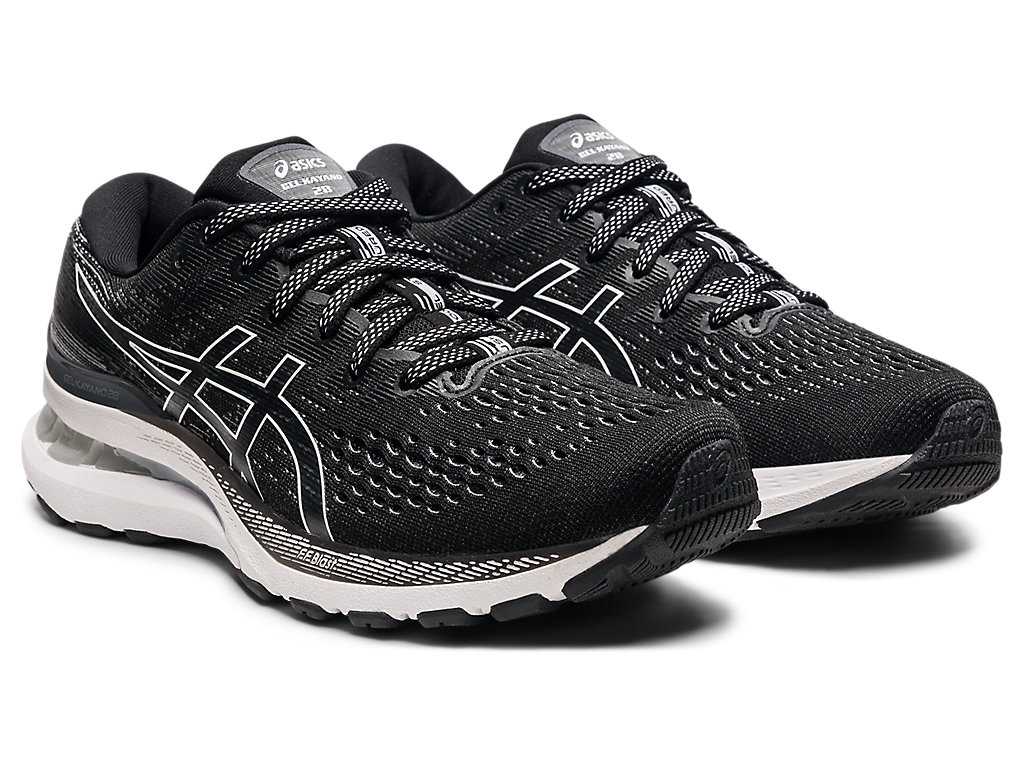 Buty do Biegania Damskie Asics Gel-kayano 28 (D) Czarne Białe | 08514-PWJR