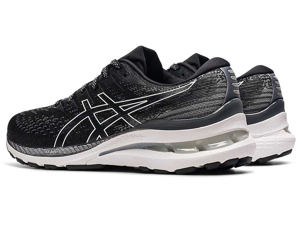 Buty do Biegania Damskie Asics Gel-kayano 28 (D) Czarne Białe | 08514-PWJR