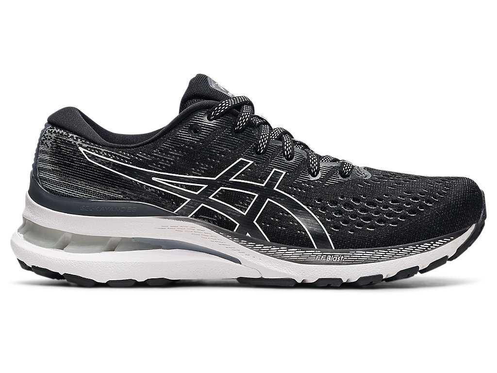 Buty do Biegania Damskie Asics Gel-kayano 28 (D) Czarne Białe | 08514-PWJR