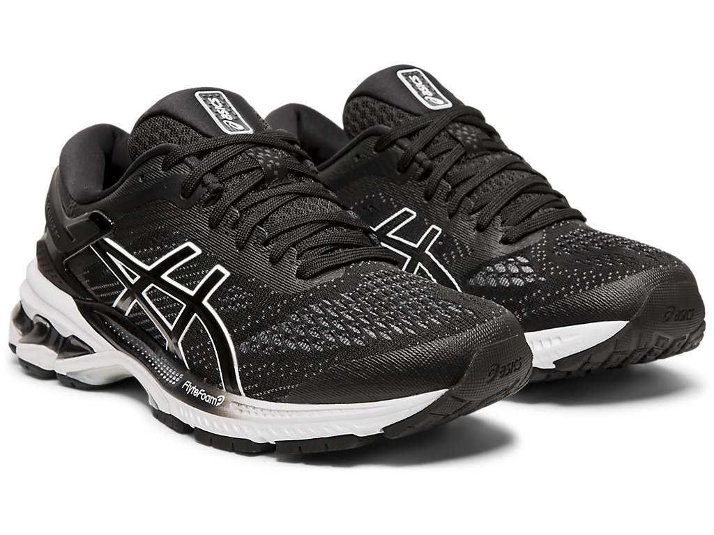 Buty do Biegania Damskie Asics Gel-kayano 26 (D) Czarne Białe | 13062-HJYK