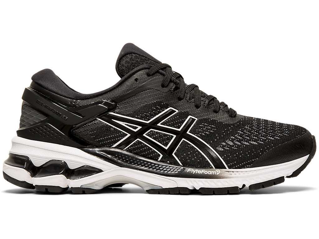 Buty do Biegania Damskie Asics Gel-kayano 26 (D) Czarne Białe | 13062-HJYK