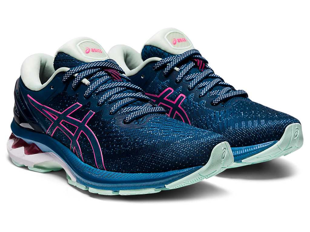 Buty do Biegania Damskie Asics Gel-kayano 27 Niebieskie Różowe | 56108-CAFR