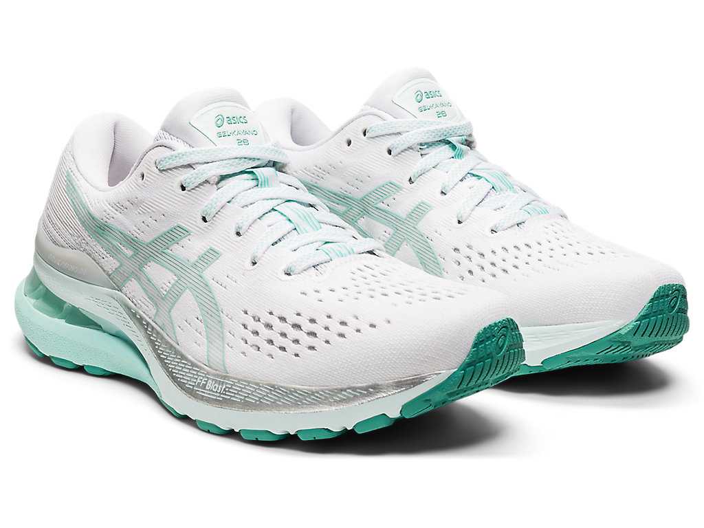 Buty do Biegania Damskie Asics Gel-kayano 28 Białe Zielone | 78609-JFSO