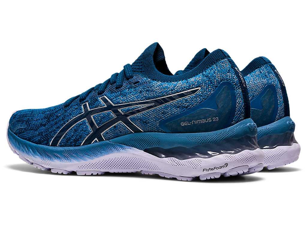 Buty do Biegania Damskie Asics Gel-nimbus 23 Knit Szare Niebieskie | 07436-MLWI