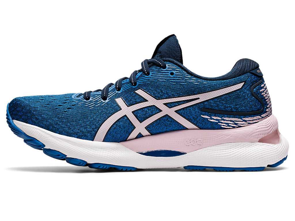 Buty do Biegania Damskie Asics Gel-nimbus 24 (D) Niebieskie Różowe | 15960-AZCS