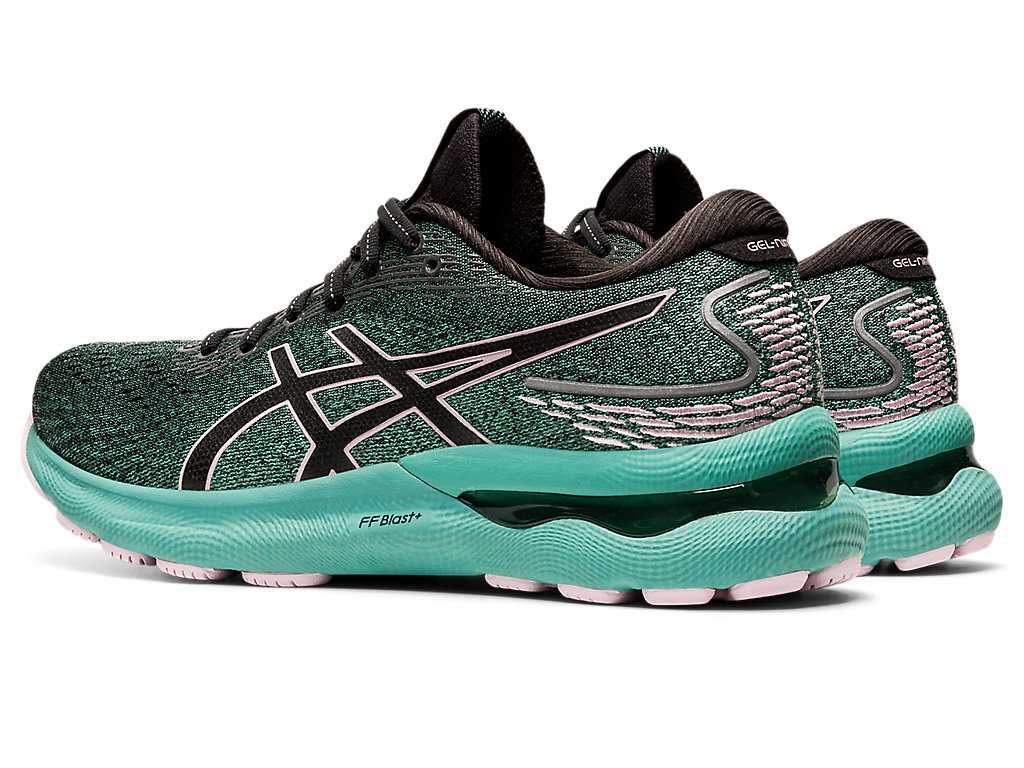 Buty do Biegania Damskie Asics Gel-nimbus 24 Czarne Różowe | 21768-OJDR