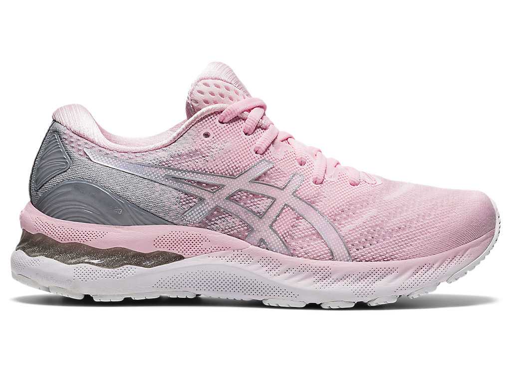 Buty do Biegania Damskie Asics Gel-nimbus 23 Różowe Głęboka Niebieskie Srebrne | 32546-ZVAU