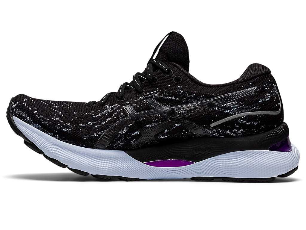 Buty do Biegania Damskie Asics Gel-nimbus 24 Mk Czarne Czarne | 41738-YXGB