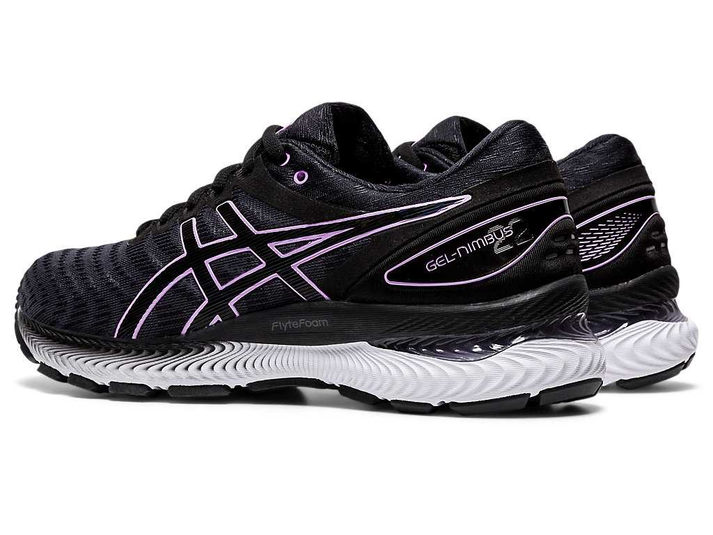 Buty do Biegania Damskie Asics Gel-nimbus 22 Czarne Fioletowe | 60237-BQSE