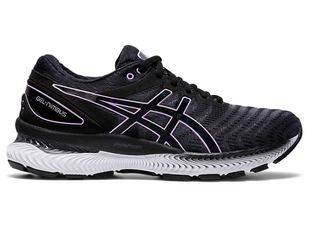 Buty do Biegania Damskie Asics Gel-nimbus 22 Czarne Fioletowe | 60237-BQSE