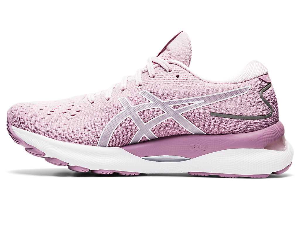 Buty do Biegania Damskie Asics Gel-nimbus 24 Różowe Białe | 78426-LTYQ