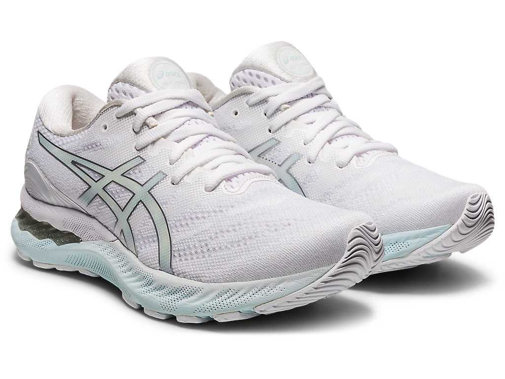 Buty do Biegania Damskie Asics Gel-nimbus 23 Białe Srebrne | 92071-BFGM