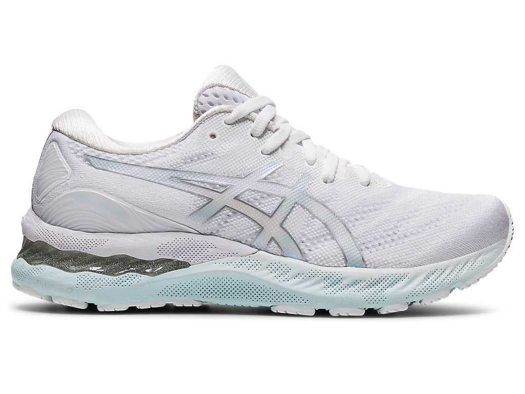 Buty do Biegania Damskie Asics Gel-nimbus 23 Białe Srebrne | 92071-BFGM