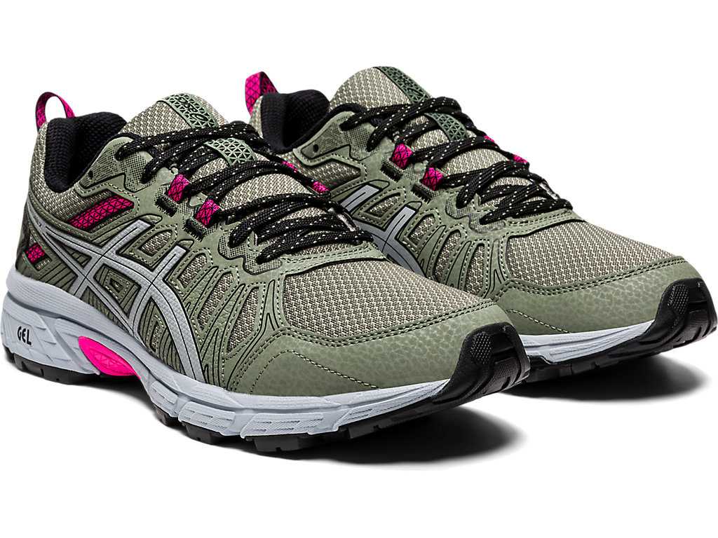 Buty do Biegania Damskie Asics Gel-venture 7 Zielone Szare | 10369-BKNJ