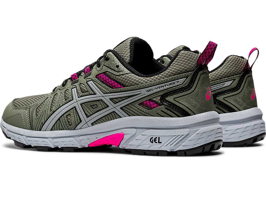 Buty do Biegania Damskie Asics Gel-venture 7 Zielone Szare | 10369-BKNJ