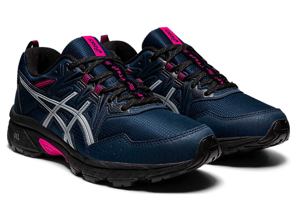 Buty do Biegania Damskie Asics Gel-venture 8 Awl Niebieskie Różowe | 95426-PISH