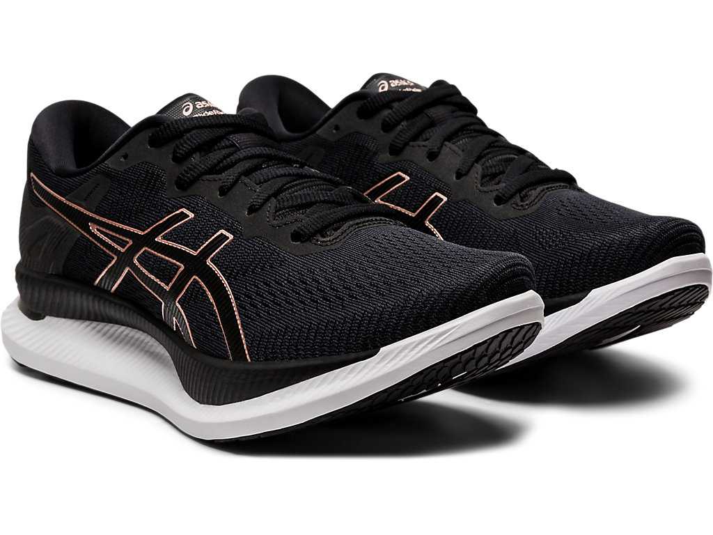 Buty do Biegania Damskie Asics Glideride Czarne Różowe Złote | 42038-QJBX