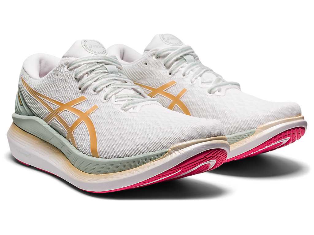 Buty do Biegania Damskie Asics Glideride 2 Białe | 43790-BWKF