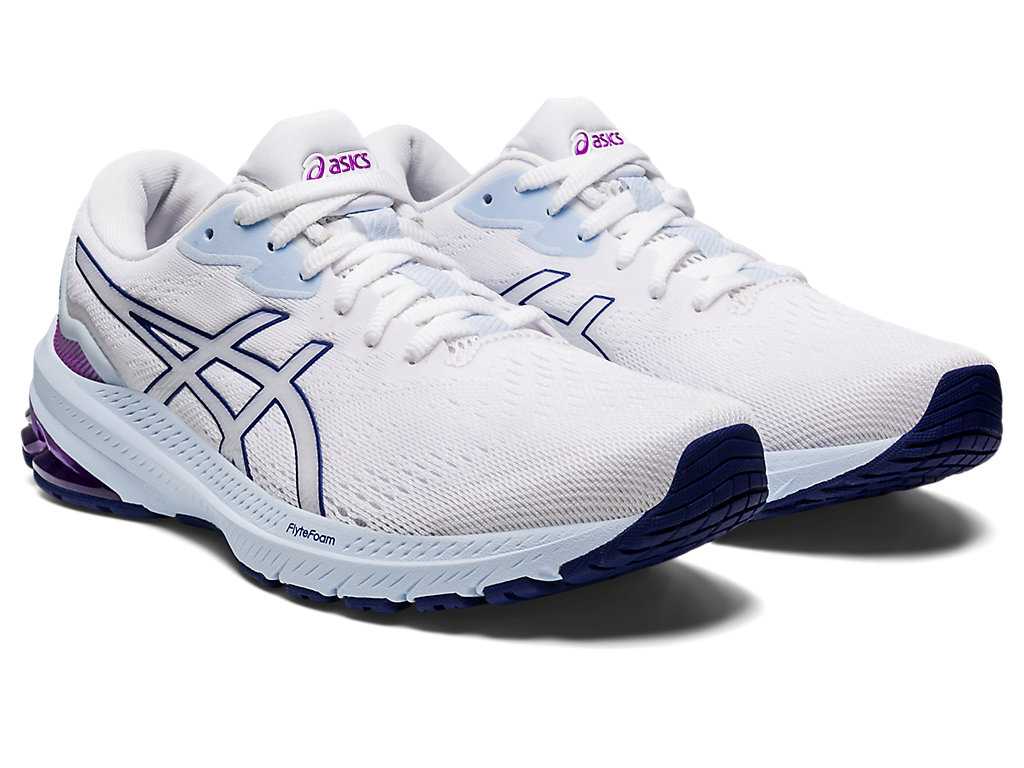 Buty do Biegania Damskie Asics Gt-1000 11 Białe Niebieskie | 39246-CYTG