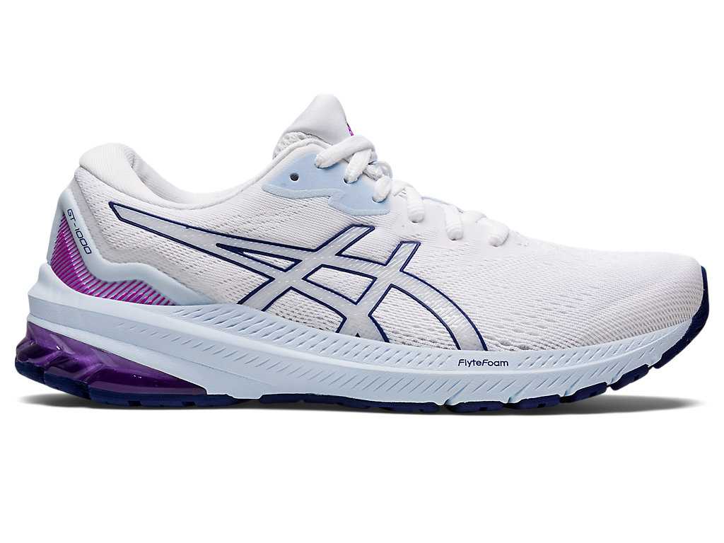 Buty do Biegania Damskie Asics Gt-1000 11 Białe Niebieskie | 39246-CYTG