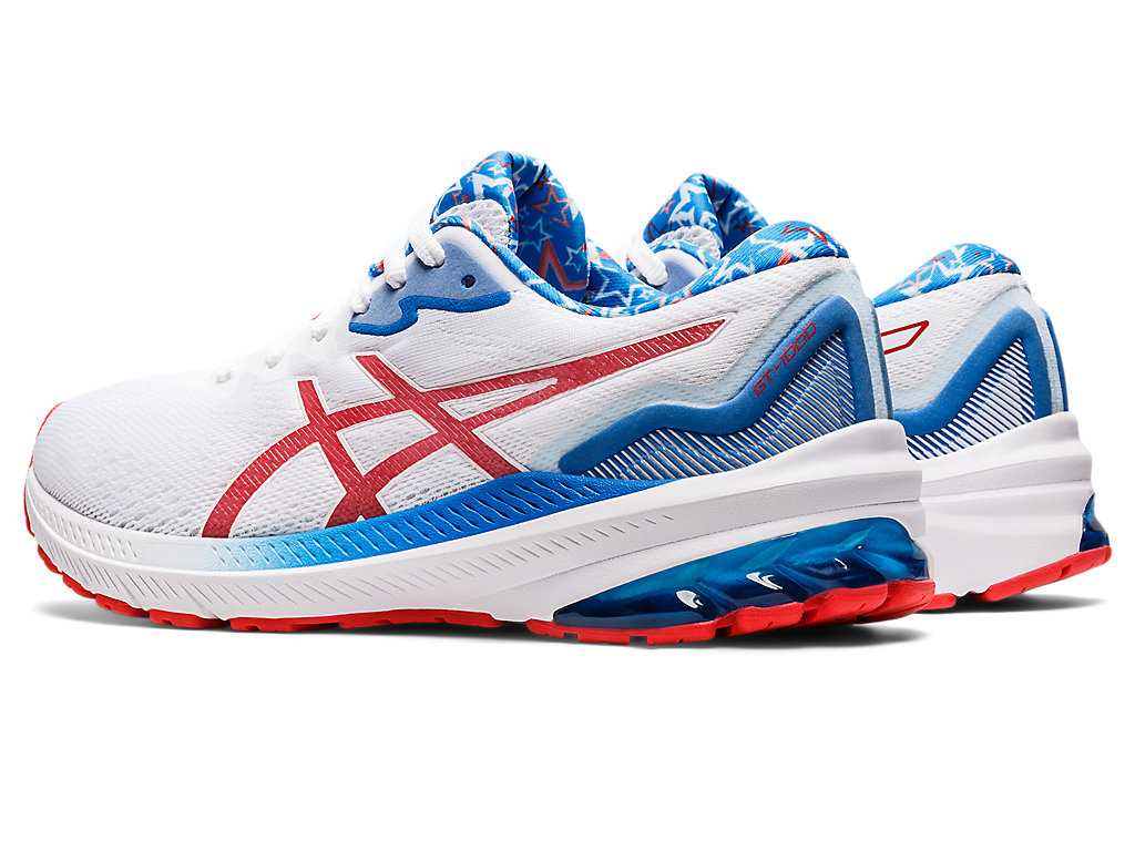 Buty do Biegania Damskie Asics Gt-1000 11 Standard Ret Białe Czerwone | 67325-OXLG