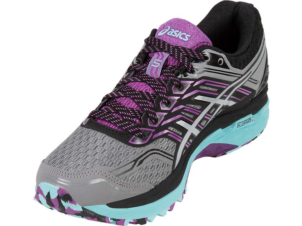 Buty do Biegania Damskie Asics Gt-2000 5 Trailowe Szare Srebrne Fioletowe | 61203-SRGF